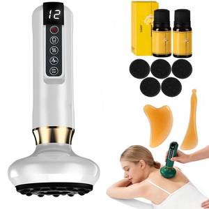 lot 11608 image: Lymphatic Drainage Massager Electric Cupping Massager with Heat Vibration and Red Light, 12 Level Suction Body Massager for Legs Arms Waist Abdomen, Rechargeable Cellulite Massage Tool for Home Use (Used)