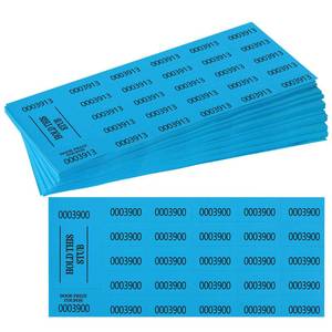 lot 12011 image: 500 Pieces Auction Raffle Tickets Basket Tickets Raffle Tickets Sheets Basket Auction Ticket Blue 4�9 for Chinese Door Prize Fundraiser Drink Carnival Penny Auctions Events-500 Numbers