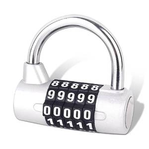 lot 12016 image: SISAV 5 Digit Combination Lock,Gym Padlock,Replaceable Combination Lock,Suitable for School Lockers,Tool Boxes,Fences,Silver(1 Pack)