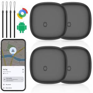 lot 12029 image: Air Tracker Tags-4 Pack for Android, Bluetooth Luggage Tracker Anti Lost Keys FinderItem Locator with Holder Case Work with Googles Find Hub for Key, Backpack, Luggage, Wallet, Precise Position