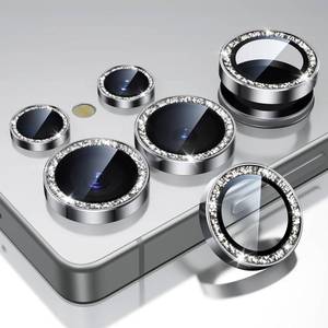 lot 12049 image: ESR for Samsung Galaxy S25 Ultra Camera Lens Protector, Individual Lens Protectors, Ultra-Thin Tempered Glass with Aluminum Edging, Case Friendly, 1 Set, Glitter Silver