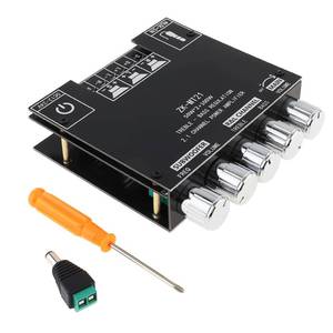 lot 12060 image: DiGiYes Bluetooth Power Amplifier Board with Subwoofer 2.1 Channel 50W x 2100W DC 12V-24V Audio Power Amplifier Module for DIY Bluetooth Audio and Store Home Theater with Treble and Bass Control