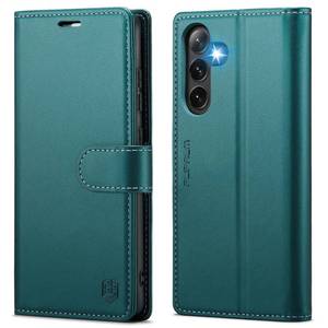 lot 12078 image: FLIPALM Wallet Case for Samsung Galaxy S25 PlusS25, RFID Blocking Credit Card Holder, PU Leather Folio Flip Kickstand Protective Shockproof Cover for Galaxy S25 Plus (Bluegreen)