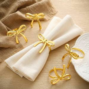 lot 12082 image: Leezmark 20 Pcs Gold Bow Napkin Rings, Butterfly Napkin Holders for Wedding Birthday Party Thanksgiving Christmas, 1.57 Inch Zinc Alloy Napkin Rings for Dinner Banquet Family Gathering Decoration