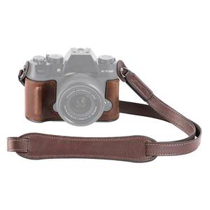 lot 12103 image: SMALLRIG X-T50 Half Leather Case Kit with Shoulder Strap, Retro Style Camera Case with Aluminum Alloy Frame for FUJIFILM X-T50 (Brown) - 4710