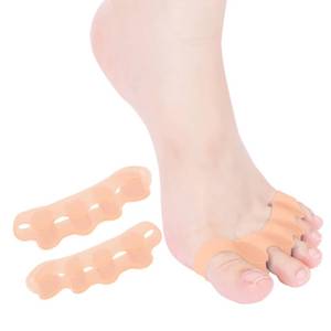 lot 12112 image: HLOES 2Pcs Toe Spacers for Women and Men, Toe Separators for Pedicure, Bunion Corrector, Hammer Toe Straightener, Plantar Fasciitis, Toe Spreaders for Foot Pain Relief and Foot Health.