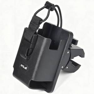 lot 12125 image: HYS Two-Way Radio Holster Case with Clamp Mount, Holder Pouch for Bearcat BC125AT SR30C Handheld Scanner, for Motorola RMU2080 CP100D DTR700 Radio with Quick-Access Controls & Rugged Hard Shell