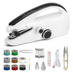 lot 12128 image: Mini Handheld Sewing Machine for Beginners, Easy to Use, Fast Stitching �� Perfect for Clothes, Fabrics, and Quick Home Repairs for Mom Birthday Valentines Day and Christmas (Black)