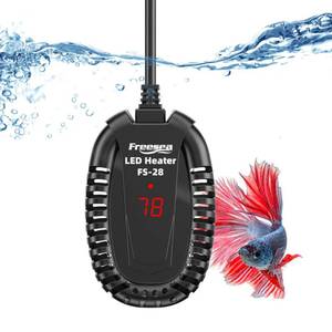 lot 12342 image: FREESEA Aquarium Fish Tank Heater 50W Small Submersible Turtle Heater with Adjustable Temperature External Controller for Betta  Saltwater  Freshwater  1-10 Gallon