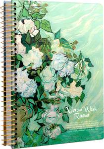 lot 12359 image: ipoul Large Spiral Notebook, B5, 300 Pages, 8x10 Big Notebook, Hardcover Large Journal, Thick Lined Notebook, Between College Ruled and Wide Ruled, Van Gogh Gifts for Women and Children.