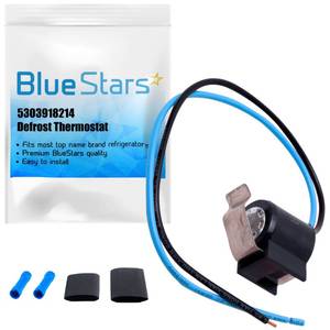 lot 12369 image: BlueStars Ultra Durable 5303918214 Refrigerator Defrost Thermostat Kit - Compatible with Frigidaire Kenmore Electrolux Refrigerators - Replaces 75303918214 892545 AP2150145 PS469522