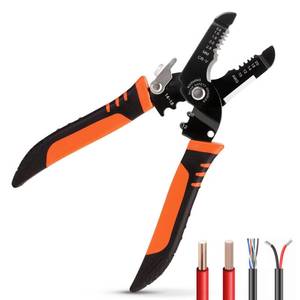 lot 12374 image: Untrytb Wire Stripper, Professional 5-In-1 Wire Strippers Tool, Wire Cutters Crimpers, 10-20 AWG Electric Pliers Crimp for Stripping, Cutting, Crimping, Sharpening, Clamping