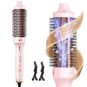 lot 12383 image: ABNER Thermal Ionic Brush, 1.5 inch Heated Round Brush for Blowout Look, Makes Hair Shinier & Smoother, Less Damage, Dual Voltage, Tourmaline Ceramic, Negative Ion Technology, Temperature Settings (Small Use)