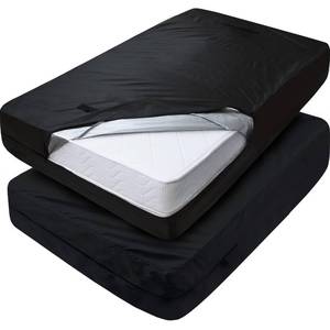lot 12444 image: Mattress Bags for Moving Twin 2 Pack, Mattress Storage Bag Waterproof with Strong Handles & Double Zippers, Reusable Mattress Protector, Black