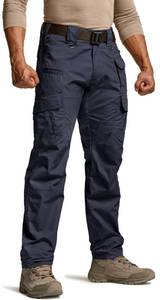 lot 12447 image: CQR Mens Tactical Pants, Water Resistant Ripstop Cargo Pants, Lightweight EDC Work Hiking Pants, Outdoor Apparel, Duratex Mag Pocket Police Navy, 30W x 30L