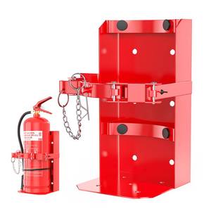 lot 13745 image: Fire Extinguisher Mount, Heavy Duty Fire Extinguisher Bracket with Screws Fits 10lb Dry5lb Co2 Extinguisher for School Home Garage Laboratory and Vehicle Perfect for Wall Mount,1pcs