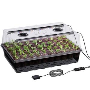 lot 13753 image: Patigrow 60-Cell Self-Watering Seed Starter Tray with Grow Light, Seed Starter Kit with 4.07 Humidity Dome, Indoor Seedling Starter Tray, Seed Starting Trays for Plant Germination, Seeds Growing