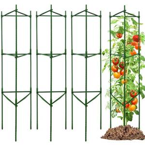 lot 13774 image: TCBWFY 4-Pack 48-Inch Adjustable Tomato Cages, Heavy-Duty Metal Plant Support Trellis for Garden and Pots, DIY Tomato Stakes, Height Adjustable 16 to 192 Inches