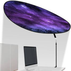 lot 13791 image: Juexica 1 Pack Large Adjustable Office Cubicle and Desk Shade,51 Portable Cubicle Light Shade with Clamp Foldable Rotatable Canopy Blocks Light or Disturbance for Working Accessories (Stars)