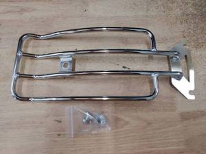 lot 13792 image: Chrome Motorcycle Luggage Rack Set