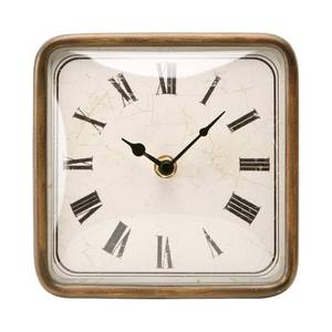 lot 14200 image: NIKKY HOME Vintage Silent Non-Ticking Table Clock, Shelf Desk Top Clock Battery Operated, Retro Home Decor for Bedroom Living Room Mantel Desktop Countertop, Gold
