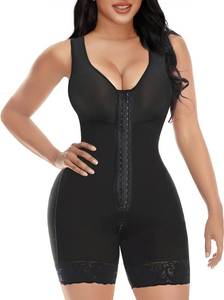 lot 14210 image: YIANNA Fajas Colombianas Shapewear for Women Tummy Control Post Surgery Full Body Shaper Butt Lifter with Zipper Crotch,YA7275-Black-XL