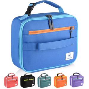 lot 14221 image: Genteen Lunch Box Kids,Insulated Lunch Bag Kids Boys Girls,Soft Bag Small Cooler Back to School Thermal Meal Tote Kit Lunch Box for School,Work,Outdoor (Blue)