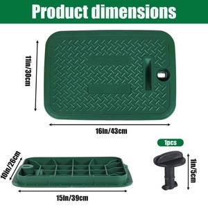 lot 14226 image: WAKCCIL 12 x 17 Inch Irrigation Valve Box Cover, Rectangular Sprinkler Valve Lids with Plug, Sprinkler Valve Cover Replacement for Outdoor Irrigation Watering Equipment