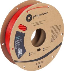 lot 14281 image: Polymaker TPU Filament 1.75mm Red, 0.75kg Shore 95A Flexible 3D Printer Filament 1.75mm - PolyFlex TPU95 3D Printing TPU Filament 0.75kg Red Soft Flexible Filament