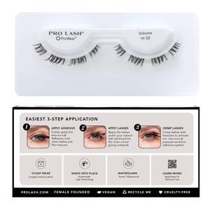 lot 14323 image: Pro Lash ProWear Professionally Styled Lash Clusters - Easiest to Apply Eyelash Cluster - 10 Day Eyelashes - Waterproof Lashes Clusters - Single Set - Volume No. 02 - Black