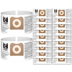 lot 14329 image: 20 Pack VF3501 Vacuum Bags Fir For Shop Vac 3, 4, 4.5 Gallon WetDry Vacuum, Fit for Models 23738 Size C Vac Replacement Bags, Part# 23738, WS32045F