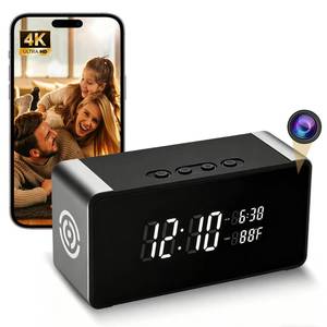 lot 16041 image: Clythern Hidden Camera Clock 4K HD WiFi, Wireless Camera with Night Vision Motion Detection, Nanny Cam for Home Security Indoor, Remote Live Stream Surveillance Camera