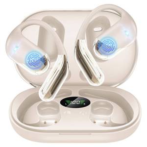 lot 16053 image: Paekole H5 AI Translation Earbuds Real-Time 2-Way Language Translator Device (198 Languages) for Face-to-Face & Travel, Bluetooth Headphones, Audifonos Traductores - Classic Khaqi