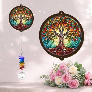 lot 16062 image: GIFTELIX Memorial Suncatcher - Tree of Life Ornament - Sympathy Gift for Loss of Loved One - Condolence Bereavement Gifts - Remembrance Funeral Keepsake - Mothers Day for Mom Dad