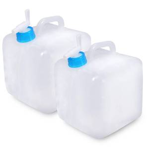 lot 16112 image: BEWBBAT 2 Pack Collapsible Water Container with Spigot 2.6 Gallon, Foldable Camping Water Storage Jug Portable Water Tank Canteen for Outdoor Hiking, Fishing, Emergency