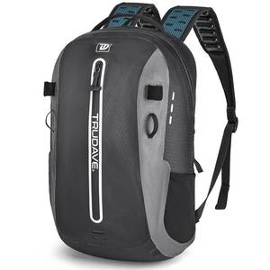 lot 17710 image: Trudave Waterproof Backpack, Waterproof Submersible Backpack, Floating TPU Coated Dry Bag with Airtight Zipper for Kayak, Fishing, Boating, Hiking, Black (20L)