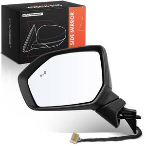 lot 17711 image: A-Premium Driver Side Power Door Mirror - Compatible with Hyundai Palisade 2020 2021 2022 - Heated Manual Folding with Turn Signal Indicator and Blind Spot Detection Black Outside Rear View Mirror