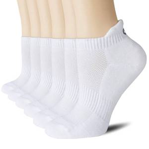 lot 18406 image: CS CELERSPORT Ankle Athletic Running Socks Low Cut Sport Tab Sock for Men and Women (6 Pairs), Medium, White