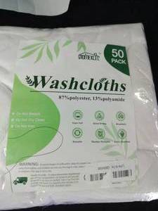 lot 18411 image: Homexcel 50 Pack Biodegradable Washcloths