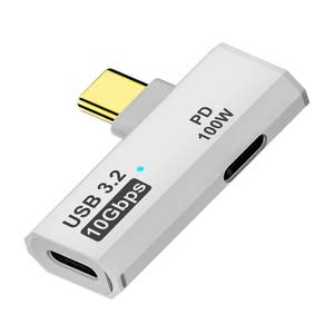 lot 18417 image: AreMe Dual USB C Headphone Adapter with 100W Charging Port, 2-in-1 USB Type C Splitter Dongle for Rog Ally, Steam Deck, Quest 2, iPhone 15 Series, iPad, MacBook and More Type C Device (White)