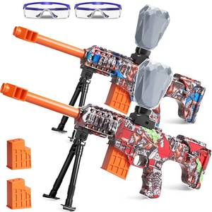 lot 19717 image: Lazzarou 2 Pack Electric Blaster Toys, Full Auto Splatter Blasters - 11 Rs Per Seconds, 7.4V500 mAh Batteries, Perfect for Outdoor Team Play Game Activities, Parties & Summer Fun, Ages 12 & Up