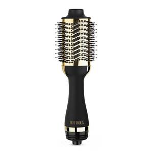 lot 19783 image: HOT TOOLS 24K Gold Blow Dryer Brush, Round Brush Blow Dryer for Salon-Worthy Blowouts in One Step, Fast Styling & Long-Lasting Results