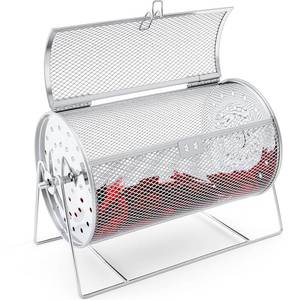 lot 19793 image: Teenyyou 9.06 X 5.51 Medium Raffle Drum Upgraded Ticket Spinner Holds 1000 Tickets Raffle Wheel Spinner with Stand Drum Cage for Games Events(Silver)