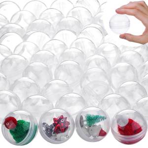 lot 19794 image: Sosation 150 Pcs 1.77 Inch Gumball Vending Machine Capsules Empty Round Plastic Containers for Prizes Party Favors (Minimalist Style)