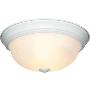 lot 19799 image: Designers Fountain 11 in 2-Light Flush Mount Ceiling Light, White, 1257S-WH-AL