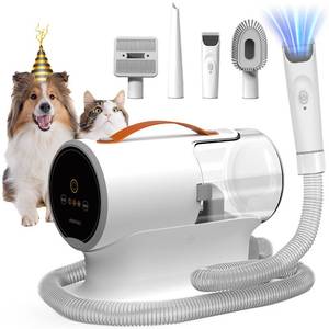 lot 19804 image: AIRROBO Dog Grooming Vacuum Kit,12000Pa Strong Pet Vacuum for Shedding,Grooming Hai,Quiet,PG100,2L Large Capacity (Used)