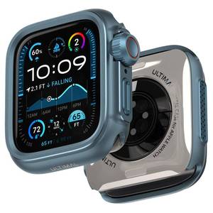 lot 20149 image: ULTIMAL Metal Case Compatible with Apple Watch Series 1110 46mm with Back Cover, Military Grade Shockproof Protective Case, Rugged Cover for iWatch 46mm (Blue)