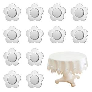 lot 20152 image: AojSup 12 PCS Flower Shaped Outdoor Tablecloth Weights, Stainless Steel Table Weights for Tablecloths Windproof Magnetic Clips for Picnic Wedding Party Decor