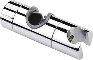 lot 20160 image: Adjustable Shower Head Holder for Slide Bar,Universal 18-25MM O.D. Rail Head Bracket Holder for Slide Bar Slider Clamp Bathroom Replacement 360 Degree Rotation Sprayer Holder (ABS Chrome)