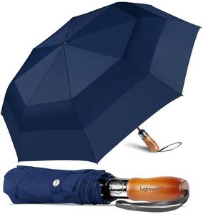 lot 20257 image: Lejorain Large Compact Golf Umbrella - 54inch Oversized Auto Open Close Folding Golf Umbrella Travel 210T Dupont Teflon Coated Vented Windproof Double Canopy
